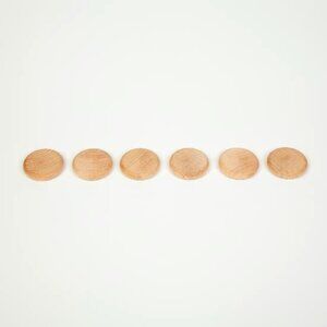 NWT Grapat Wooden Toys Natural Coins Set of 6